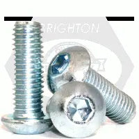 #0-80x1/4" (FT) UNF BUTTON SOCKET CAPS FINE ALLOY ZINC-BAKE CR+3