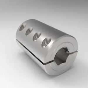 Precision Sleeve Coupling, Two-Piece Clamp Type, 316 Stainless, 1/2" x 1/2" Hex ID