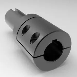 1/2" X 3/4" Shaft Adapter Coupling - Step-Up Type with Keyways, Steel