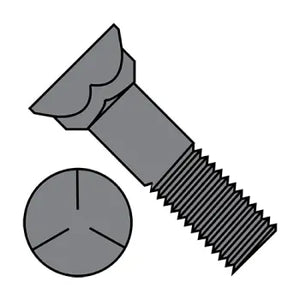 7/16" X 1 1/2" Clip Head Plow Bolts Grade 5, Zinc CR+3 (Inch)