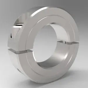 2" Two-Piece Split Clamp-Type Shaft Collar, Stainless Steel