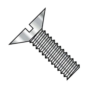 #10-24x3/4" COARSE FLAT SLOT MACHINE SCREWS, FLAT SLOTTED, STAINLESS STEEL 304