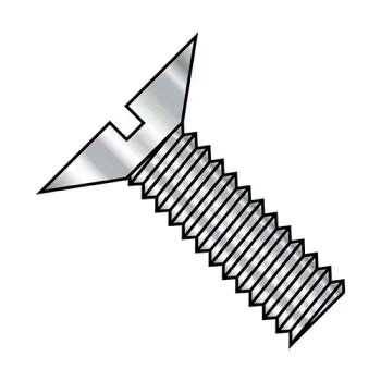 1/4"-20x2" COARSE FLAT SLOT MACHINE SCREWS, FLAT SLOTTED, STAINLESS STEEL 304