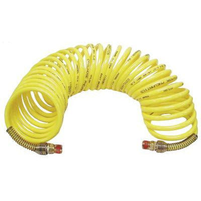 Coilhose Pneumatics Nylon Self-Storing Air Hoses, Fitting Type:1 Swivel/1 Rigid