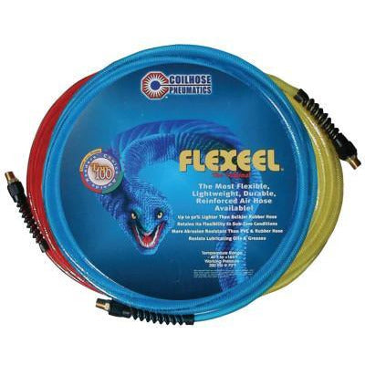 Coilhose Pneumatics FLEXEEL® Reinforced Polyurethane Straight Hoses, Fitting Type:(2) Rigid, Strain Relief, Reusable