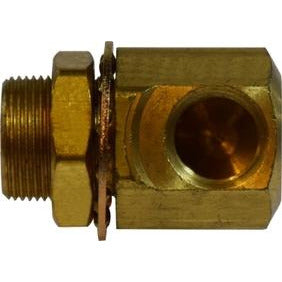 3/8 X 7/8-20 X 3/8 Brass Bulkhead Clamping Stud Elbow