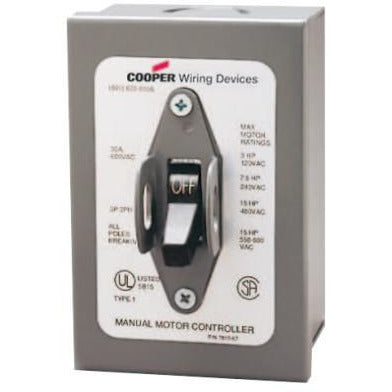 Cooper Wiring Devices 3-Pole 3-Phase Motor Control Switches