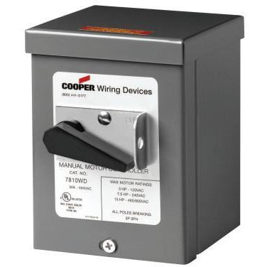 Cooper Wiring Devices 3-Pole 3-Phase Motor Control Switches