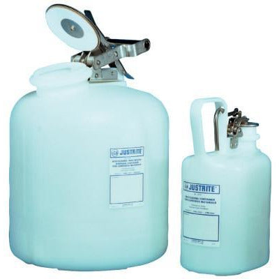 Justrite Self-Close Corrosive Containers for Laboratories