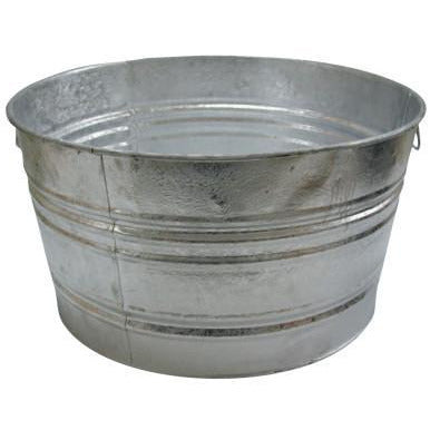 Magnolia Brush Galvanized Round Tubs