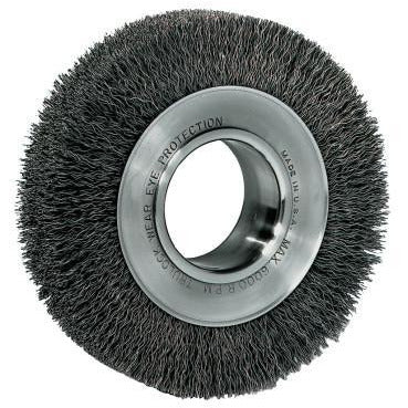 Weiler® Wide-Face Crimped Wire Wheels, Speed [Max]:6,000 rpm, Face Width:1 1/4 in