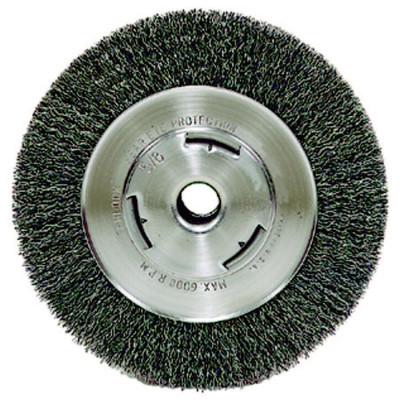 Weiler® Wide-Face Crimped Wire Wheels, Speed [Max]:6,000 rpm, Face Width:7/8 in