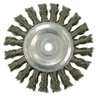 Weiler® Vortec Pro® Knot Wire Wheels, Bristle Diam:0.014 in